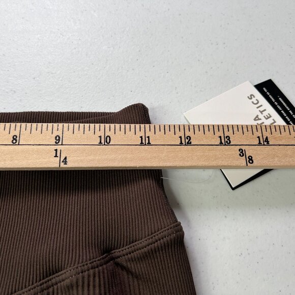 New Senita Athletics Womens Medium Ribbed Shakti Pants Leggings Brown Workout - Picture 6 of 8